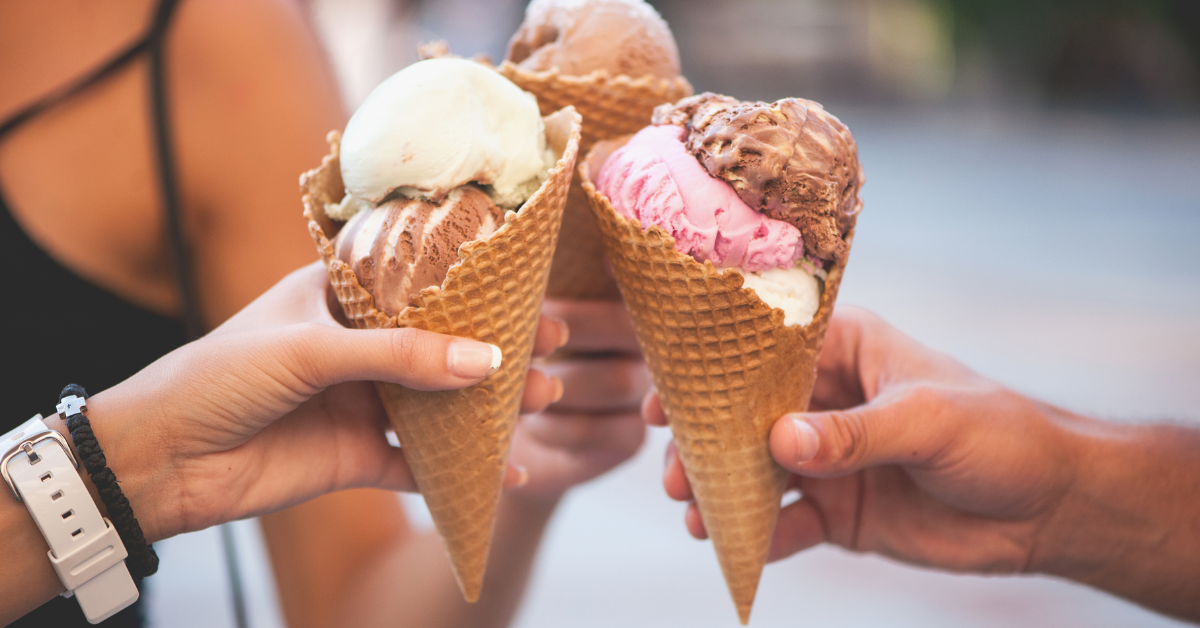 ice cream shop ice cream cones