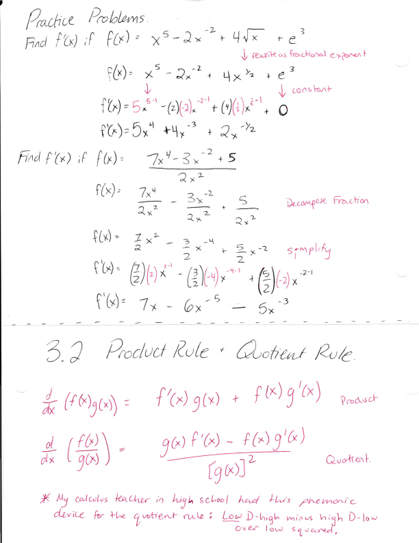 Hat Is The Derivative Of Ln Of A Constant