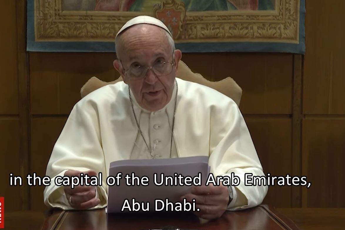 Đức Thánh Cha Phanxico gửi thông điệp video đến các tham dự viên tại Hội nghị Truyền thông Ả-rập về Tình huynh đệ Con người