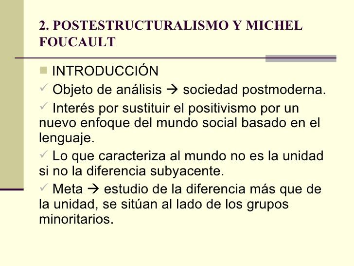 Resultado de imagen para El post-estructuralismo: Foucault
