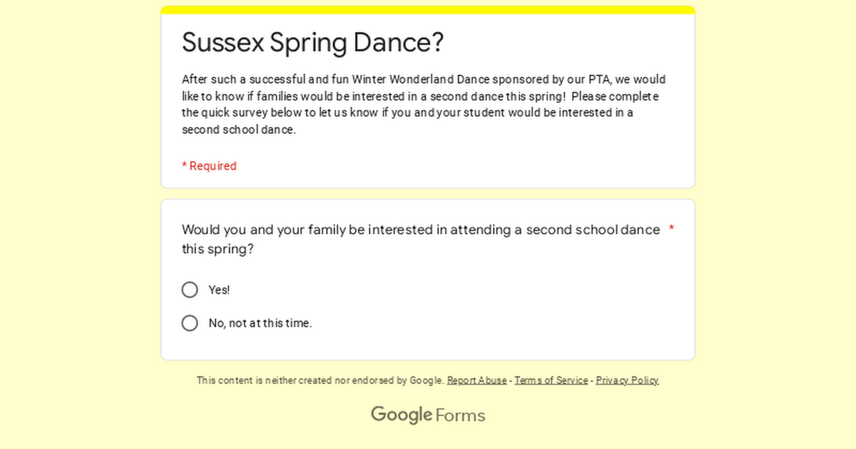 Sussex Spring Dance?