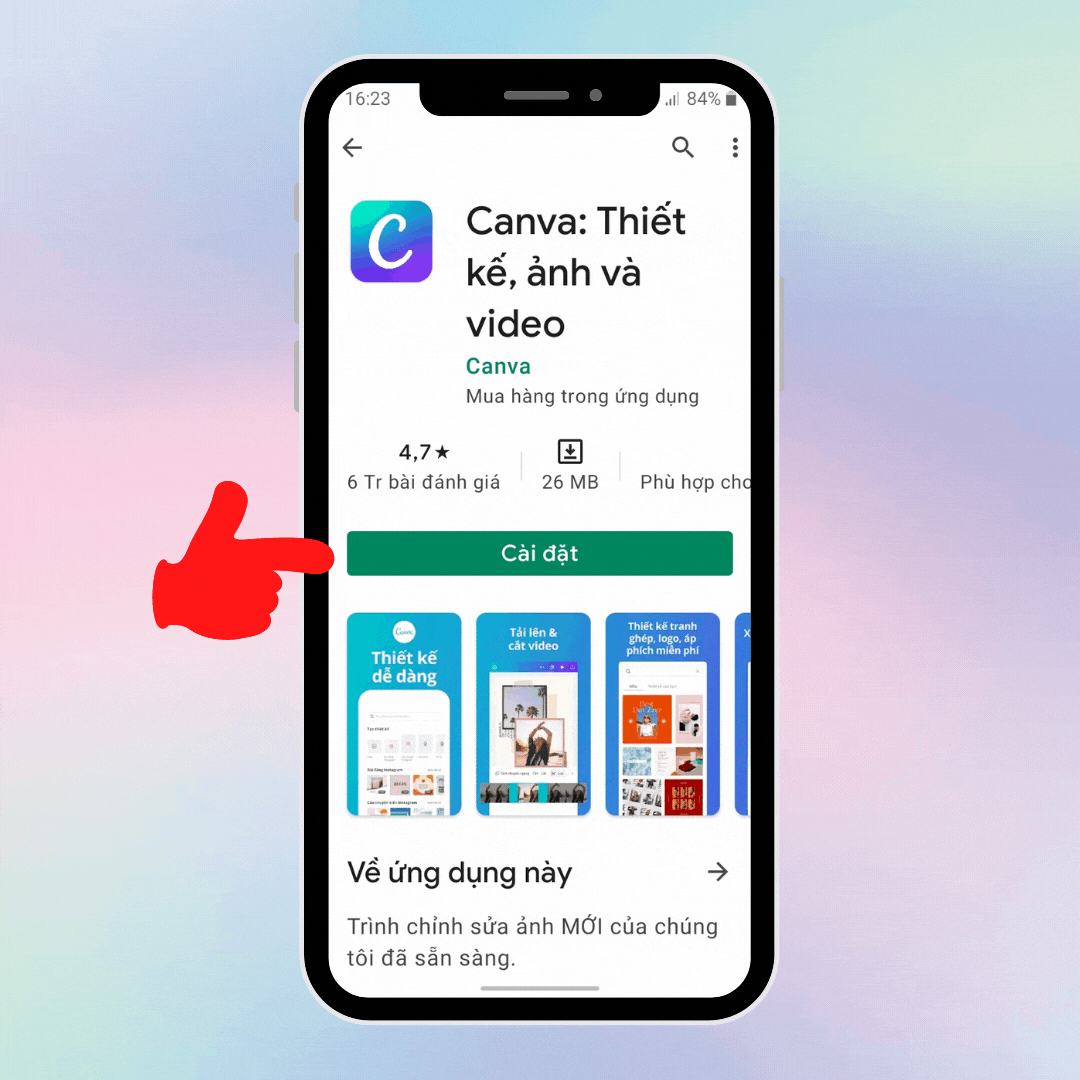 hướng dẫn sử dụng canva trên điện thoại