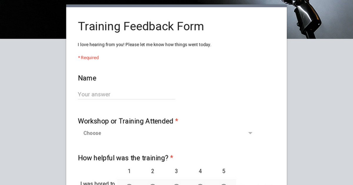 training-feedback-form