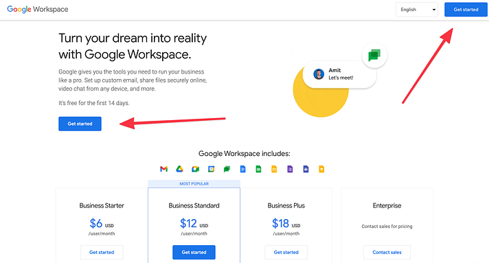 Google Workspace get started