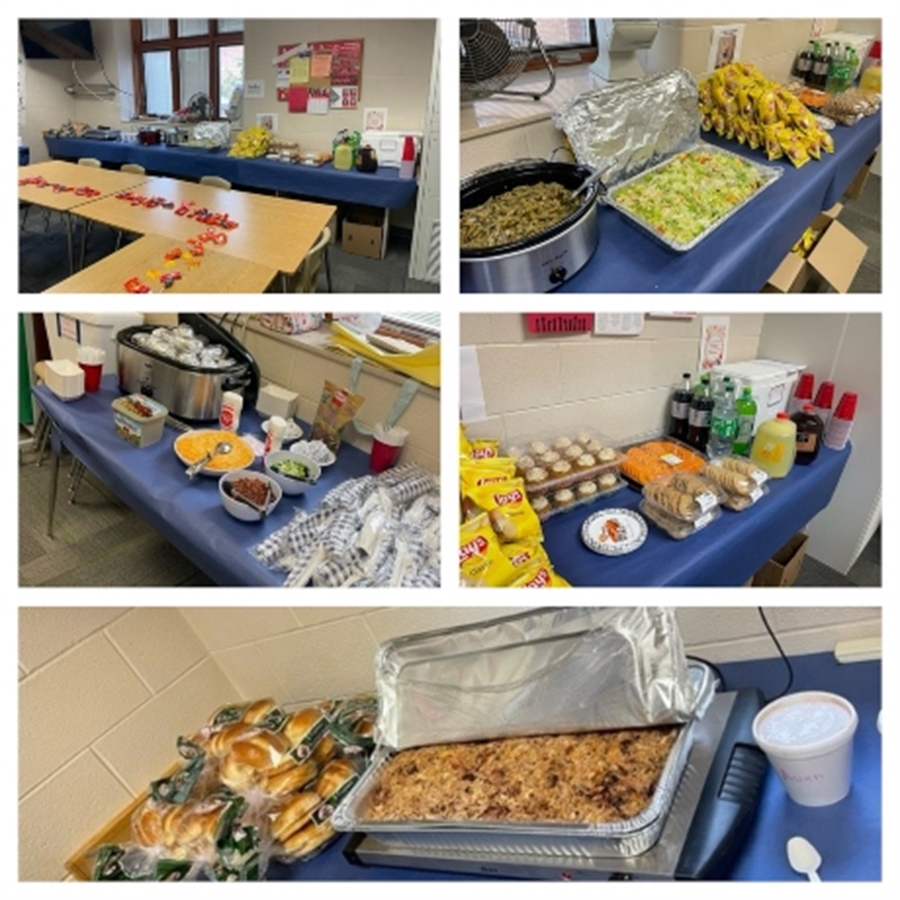 Images of teachers' dinner at parent-teacher conferences