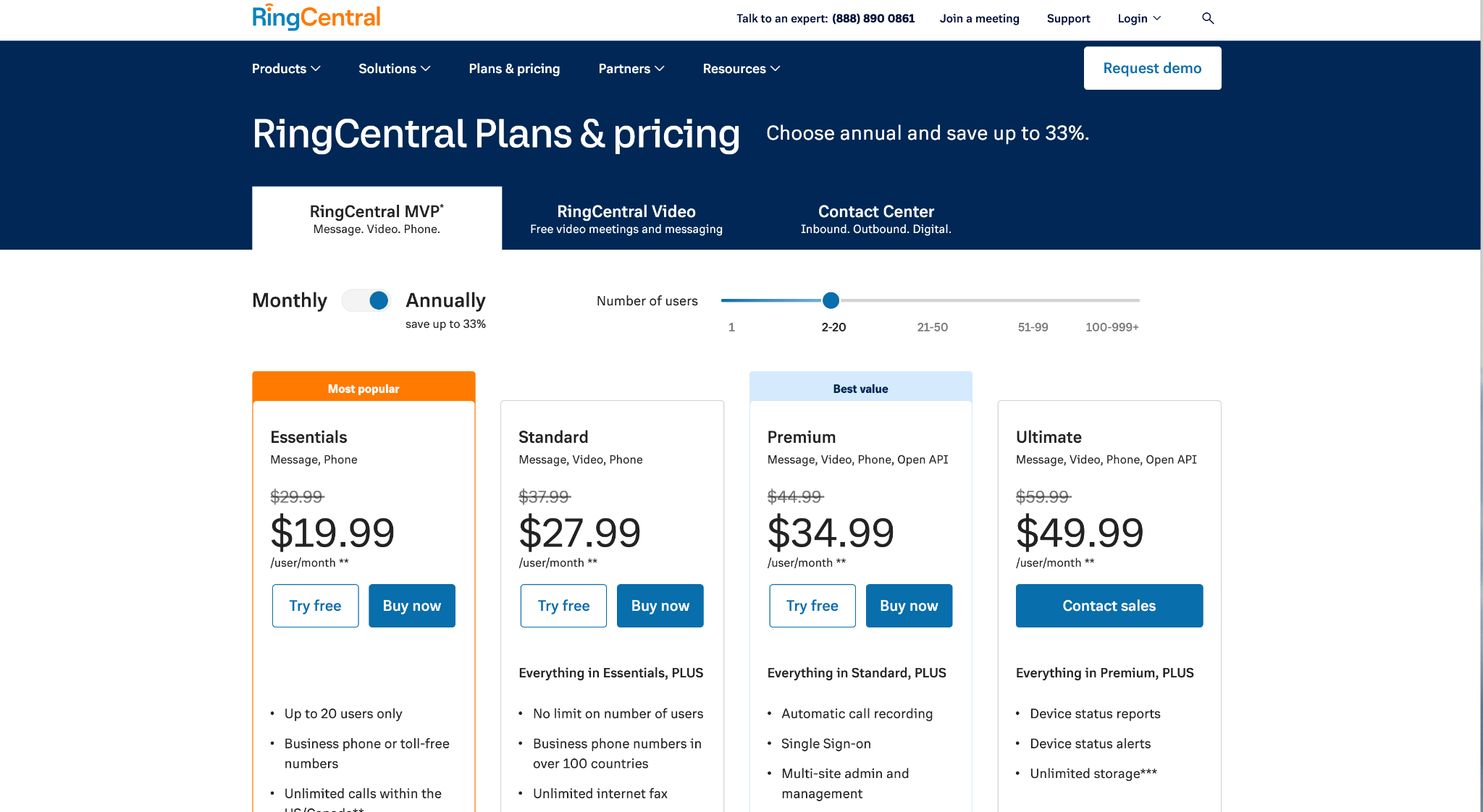 Ringcentral pricing