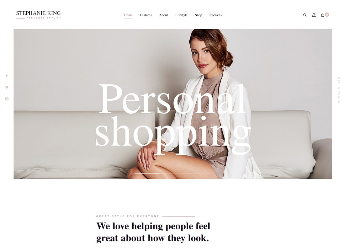 S.King |  Tema de WordPress para estilista personal y blogger de moda