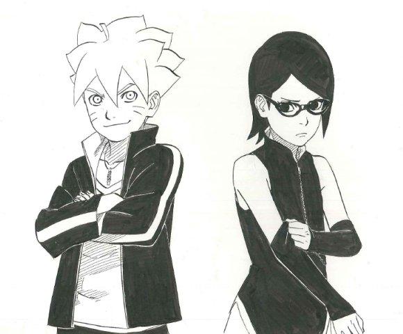  Desain  Sarada Boruto dan Naruto  Untuk Manga Spin Off 
