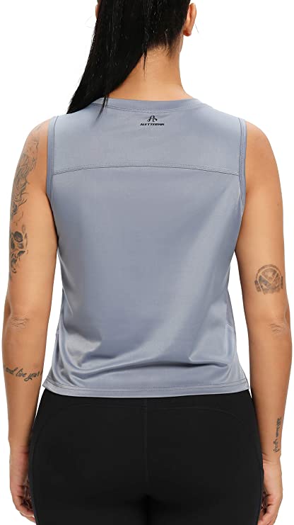 AX ALETTERHIN Sleeveless Workout Shirts for Women Loose Soft Stretch Yoga Tank Tops