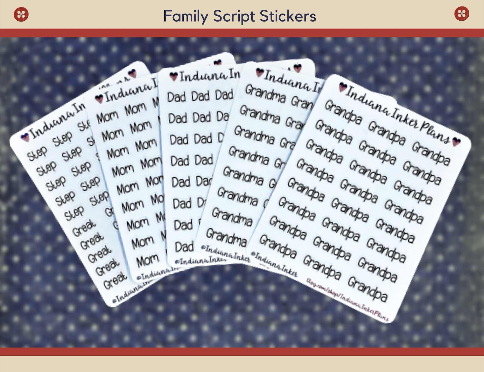 family script stickers