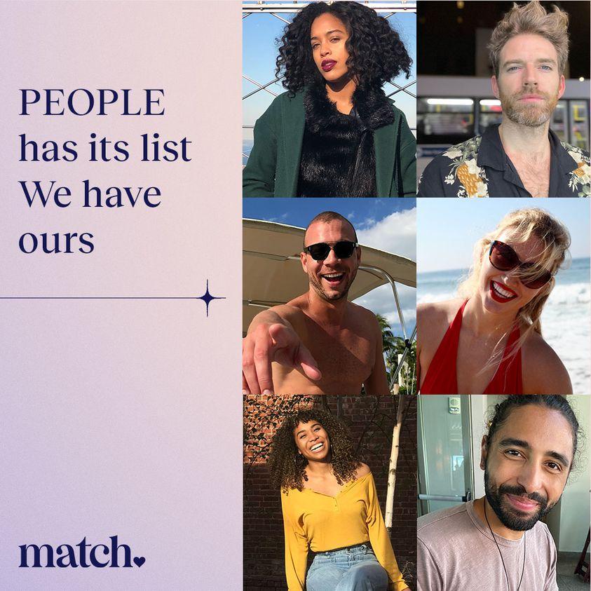 May be an image of 6 people, beard, people standing, outdoors and text that says 'PEOPLE has its list We have ours match.'