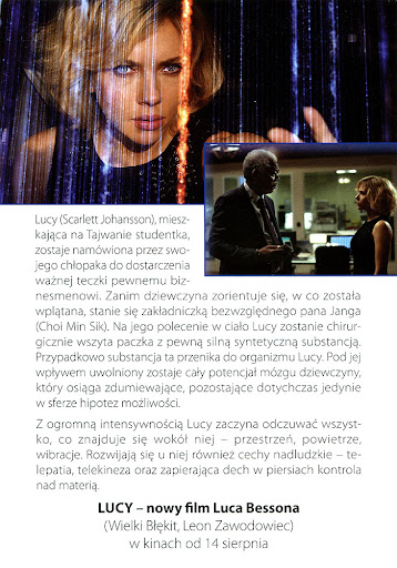 Tył ulotki filmu 'Lucy'