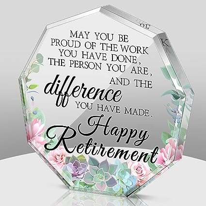 Plaque Happy Retirement Gifts