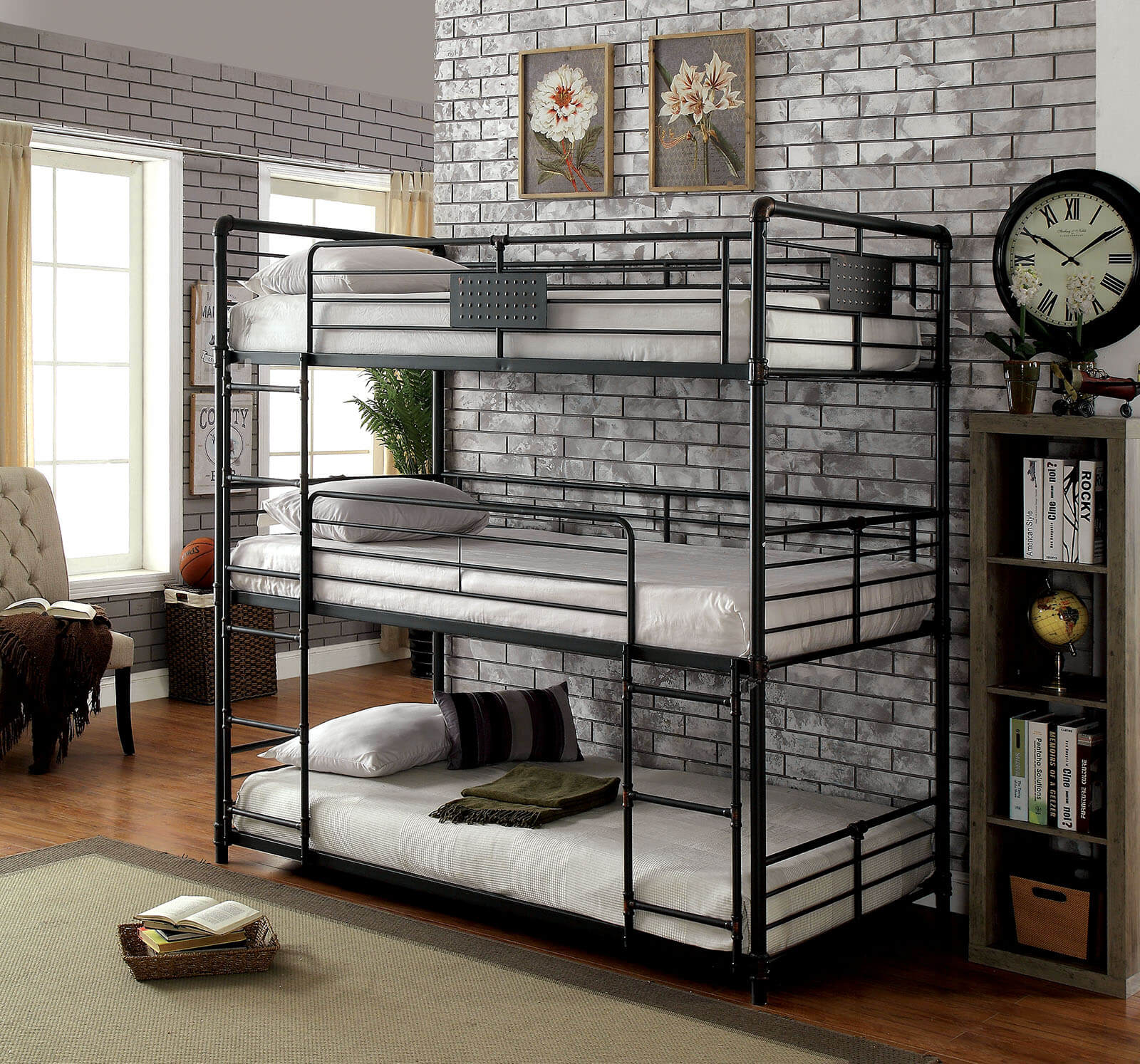  Mẫu giường 3 tầng được làm bằng sắt 1