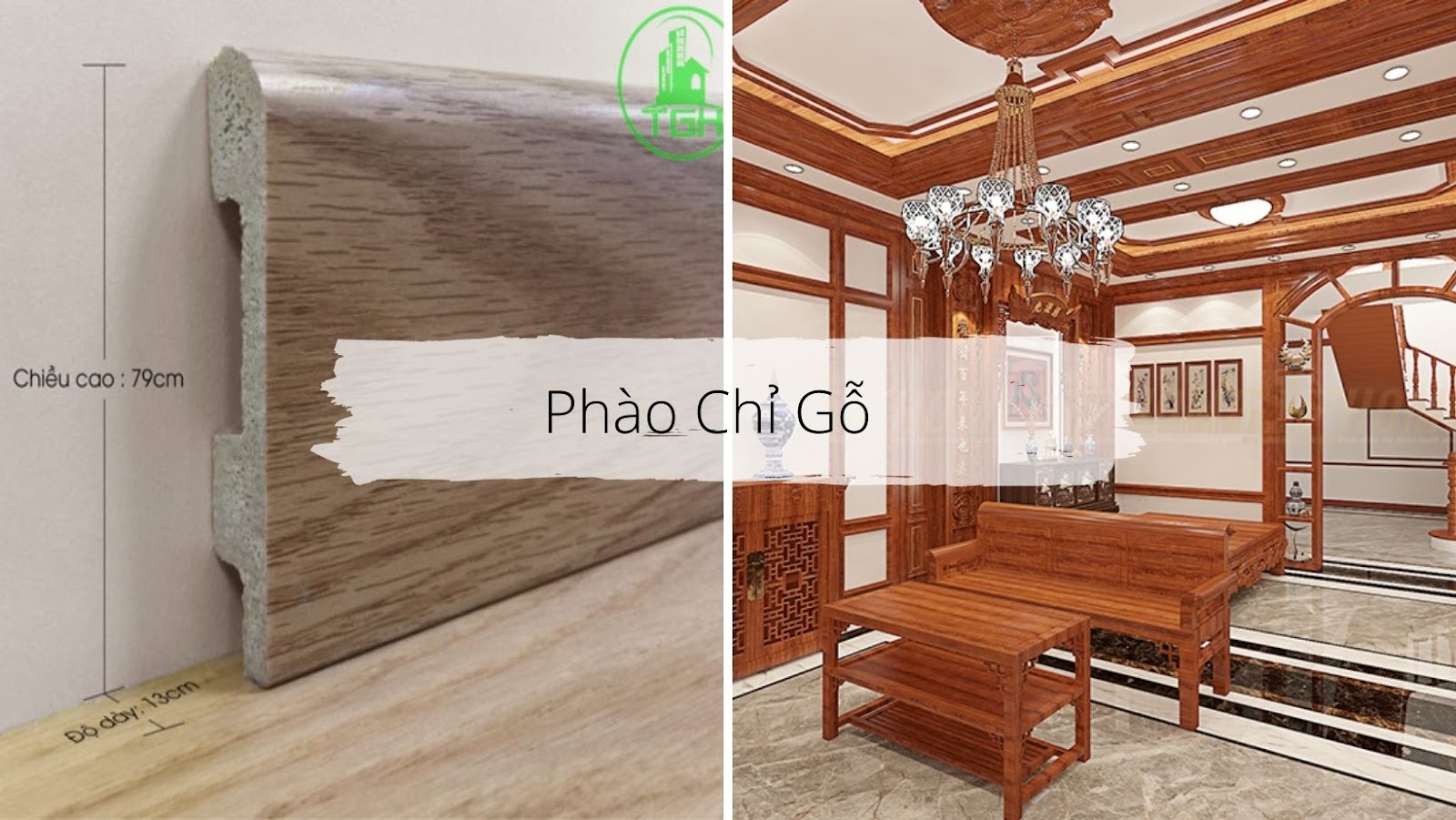 phào chỉ gỗ