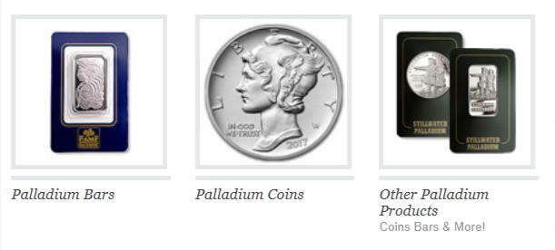 Palladium Bars & Coins