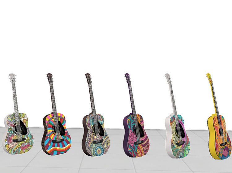 Vintage Guitar Sims 4 CC