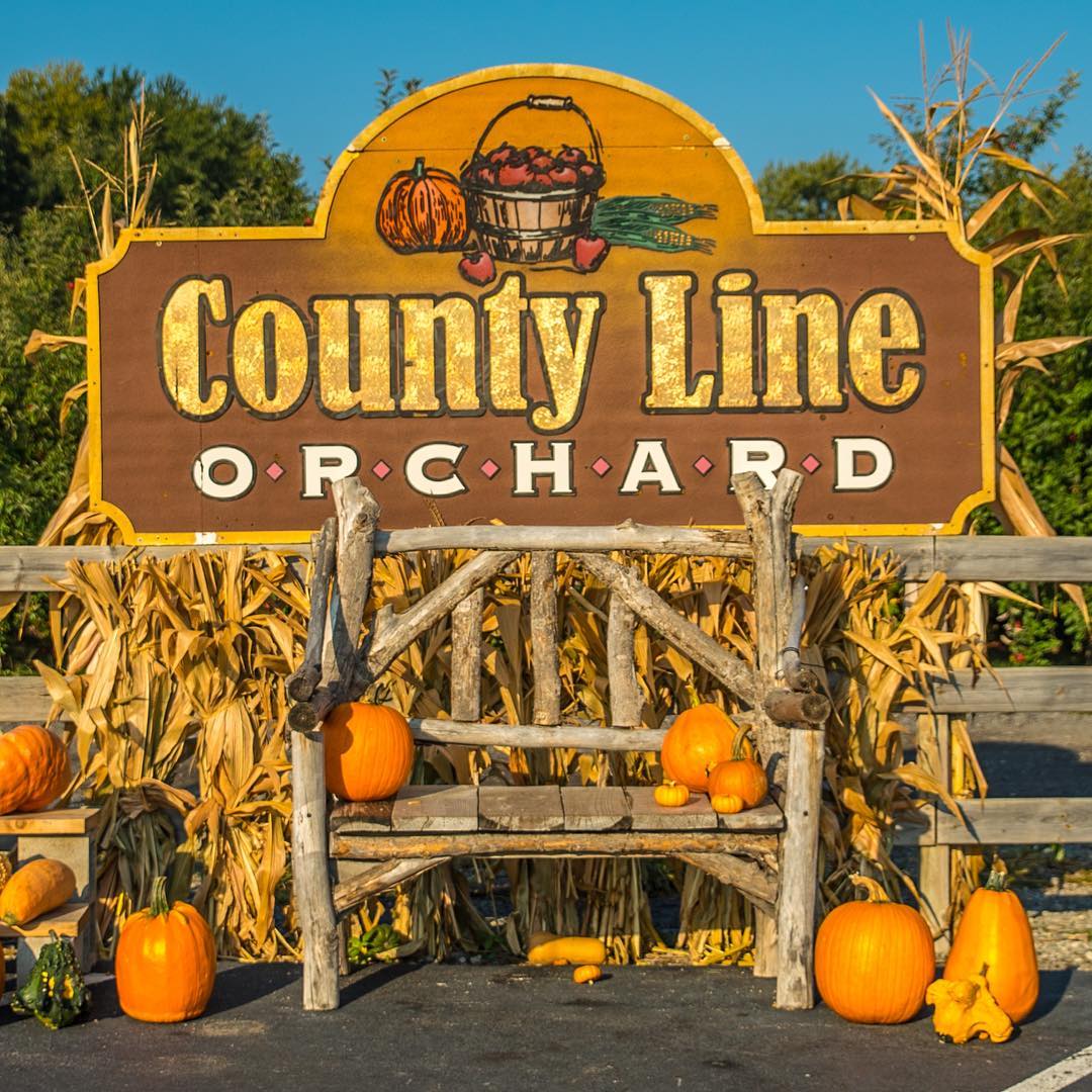 County Line Orchard sign