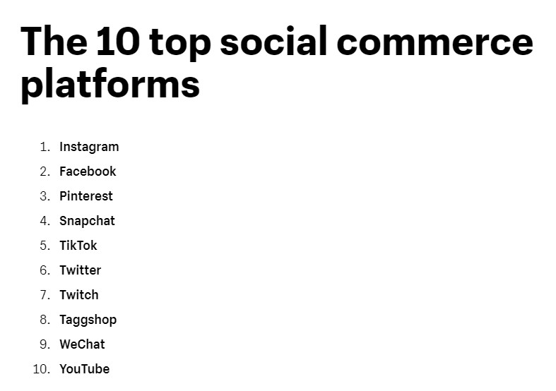 social commerce platforms