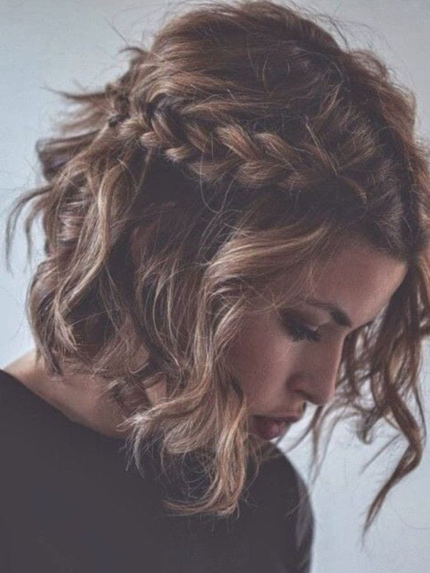 a lady wearing waves for short hair with braids