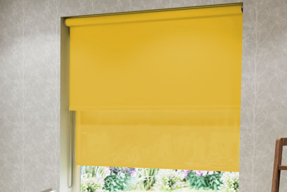 Complete Vertical Blinds Made to Measure Green SPLASH Design Yellow Orange 