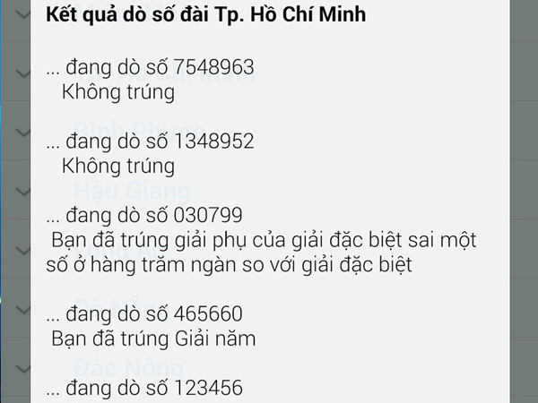 Dò vé số bằng cách soạn tin nhắn