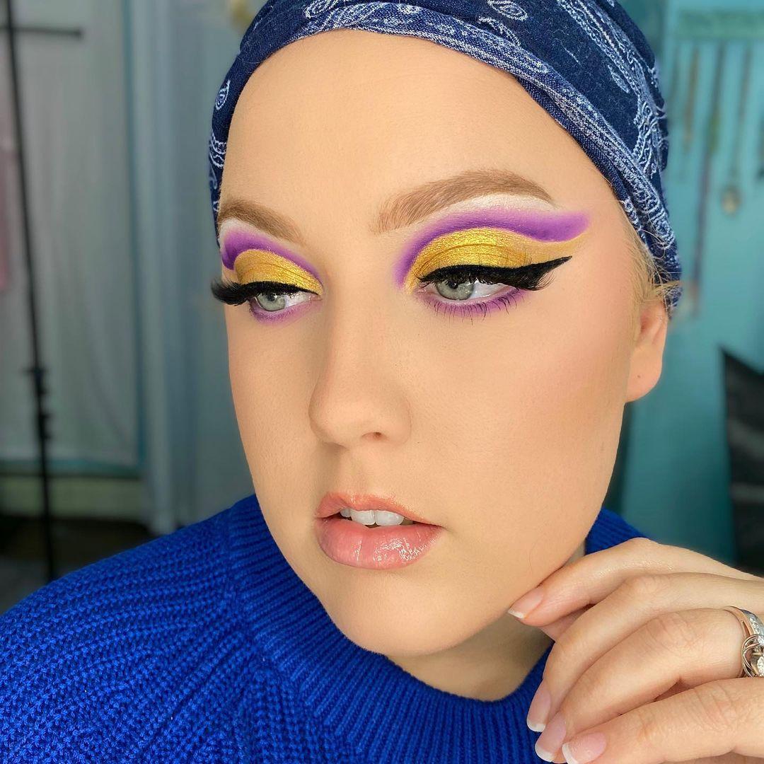 Purple and Gold Makeup 