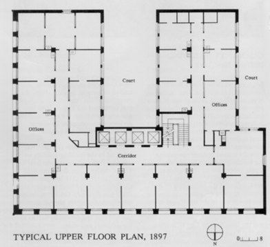 Plan of the upper floors in Guaranty building