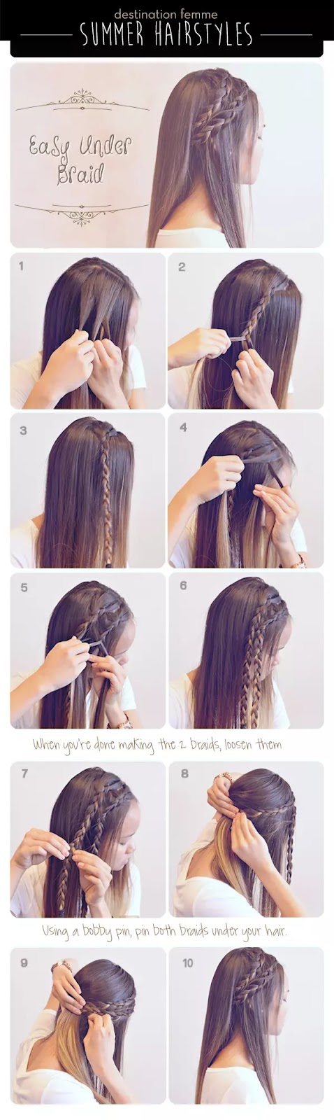 Under Braids Hairstyles for girls
