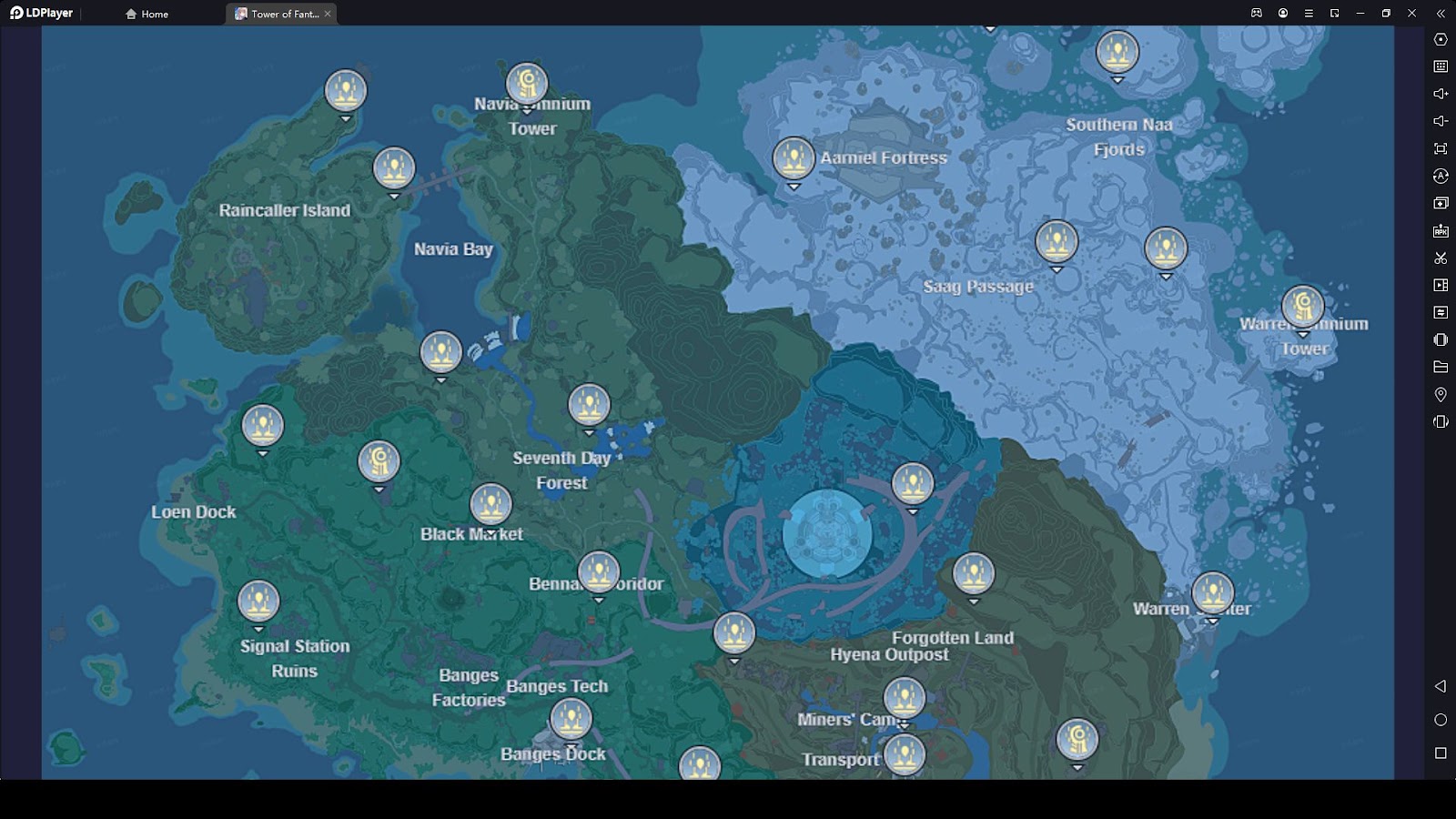 Vera Map Map - Tower of Fantasy Interactive Map
