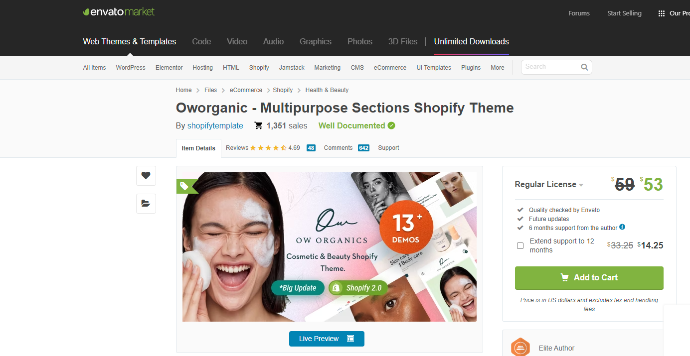 oworganic shopify theme