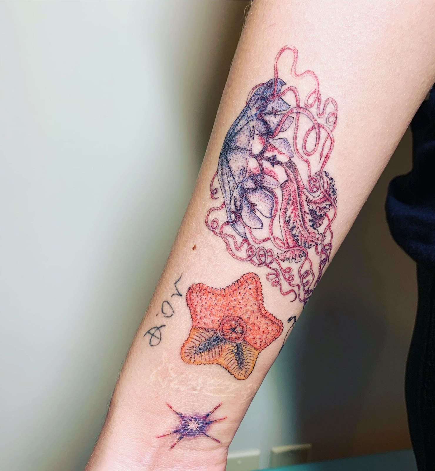 ลายสักเส้นสวยสี