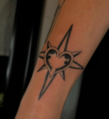 Heart Star Tattoo