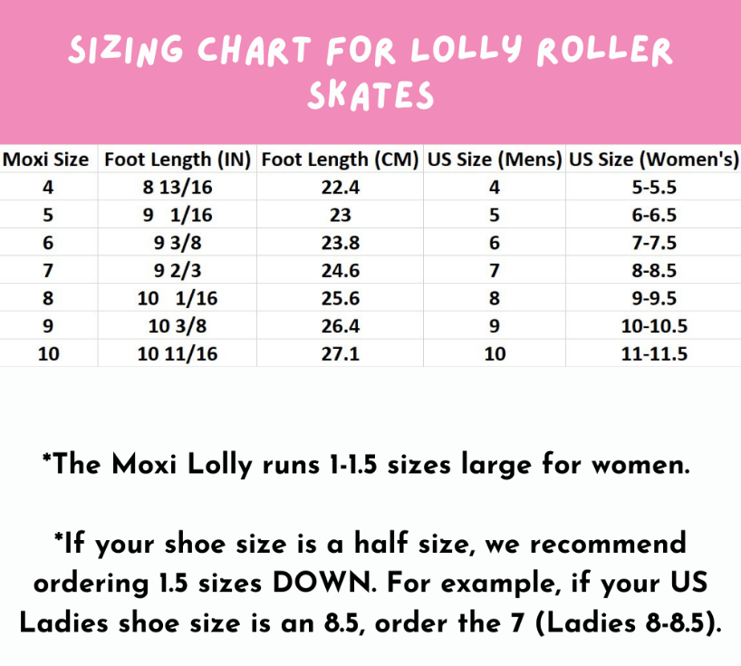 moxi lolly sizing chart what size am I in roller skates how to find my size in roller skates how should roller skates fit