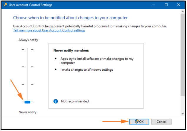 Disable User Account Control in Windows 10 through the Prompt