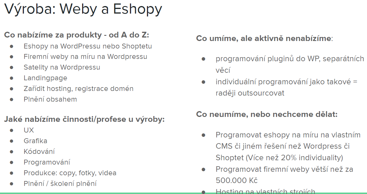 Body k produktové strategii