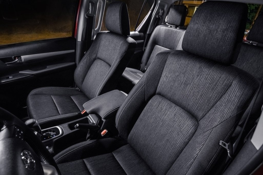 High-quality leather seats in 2017 Hilux