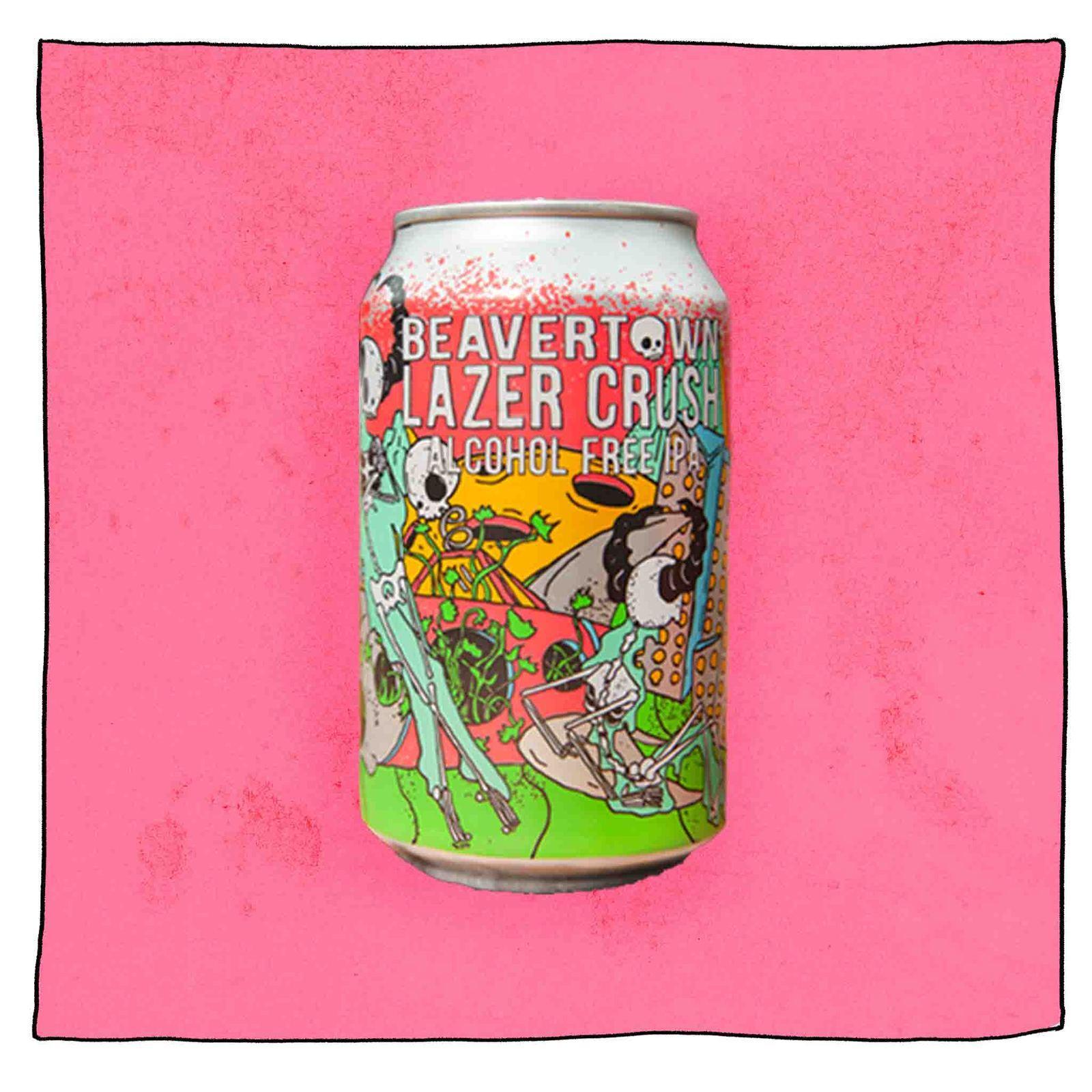 Alcohol free Beavertown Lazer Crush beer