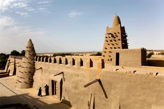 Timbuktu, Mali: Great Mosque, built by Emperor Mūsā I of Mali in 1327, Timbuktu, Mali | © Ayse Topbas—Moment/Getty Images via Britannica.com