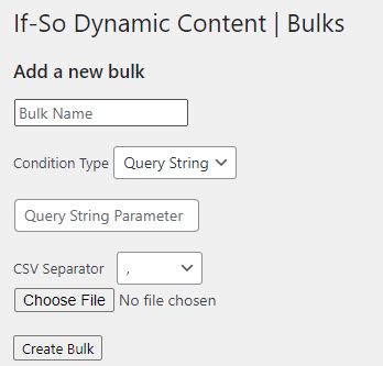 Dynamic content from CSV - bulk settings