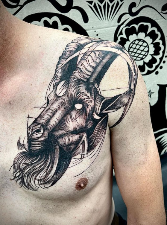 Shoulder Capricorn Tattoo