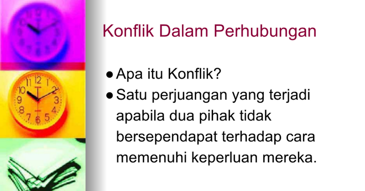Konflik Dalam Perhubungan Google Slides