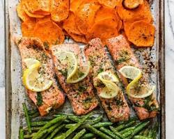 baked salmon with veggies