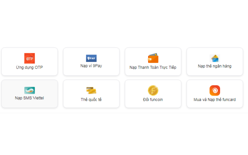  Bạn lựa chọn phương thức nạp là “Nạp SMS Viettel