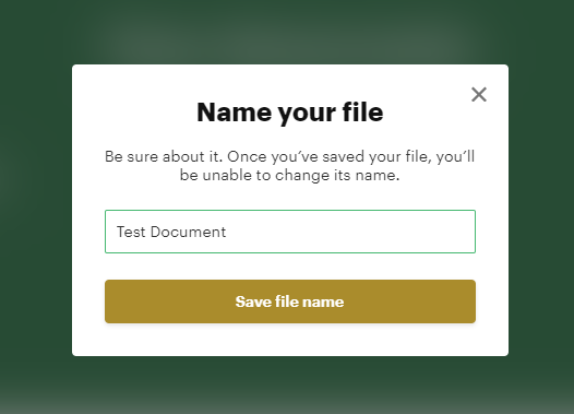 Naming the File