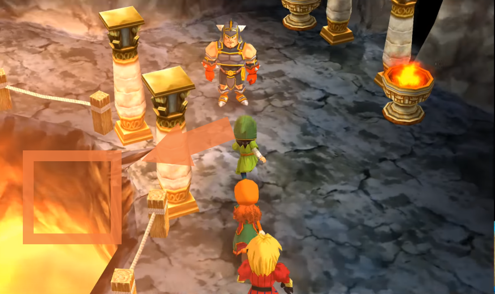Jump into the volcano to find the third fragment (1) | Dragon Quest VII