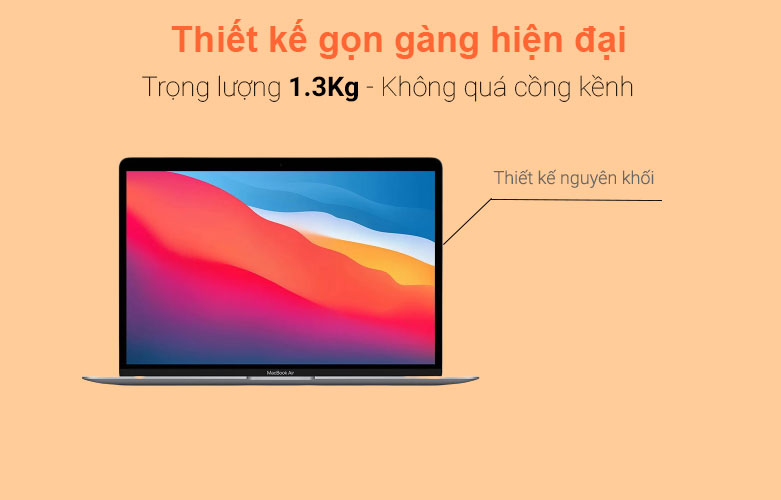 Laptop MacBook Air 2020 13.3" MGN73SA/A | Thiết kế gọn hiện đại 