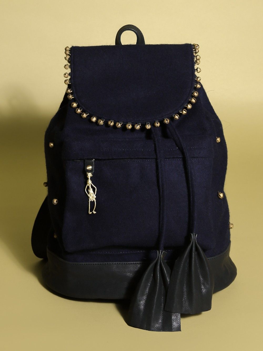 the loom - Blue Leather Bag