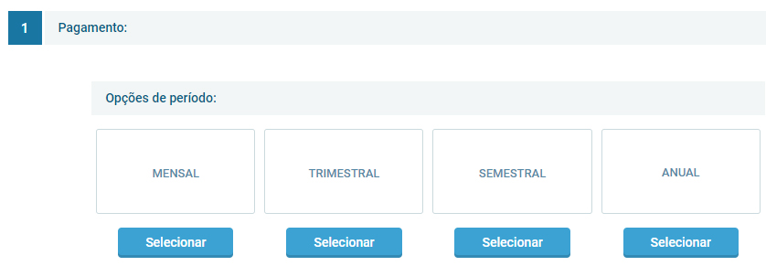 Passo a passo de seleção
