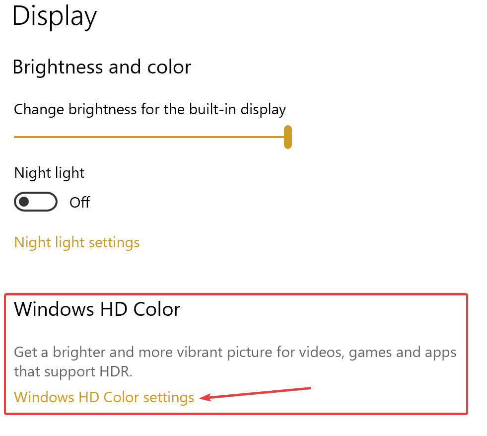 display settings screenshot